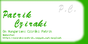 patrik cziraki business card