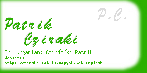 patrik cziraki business card